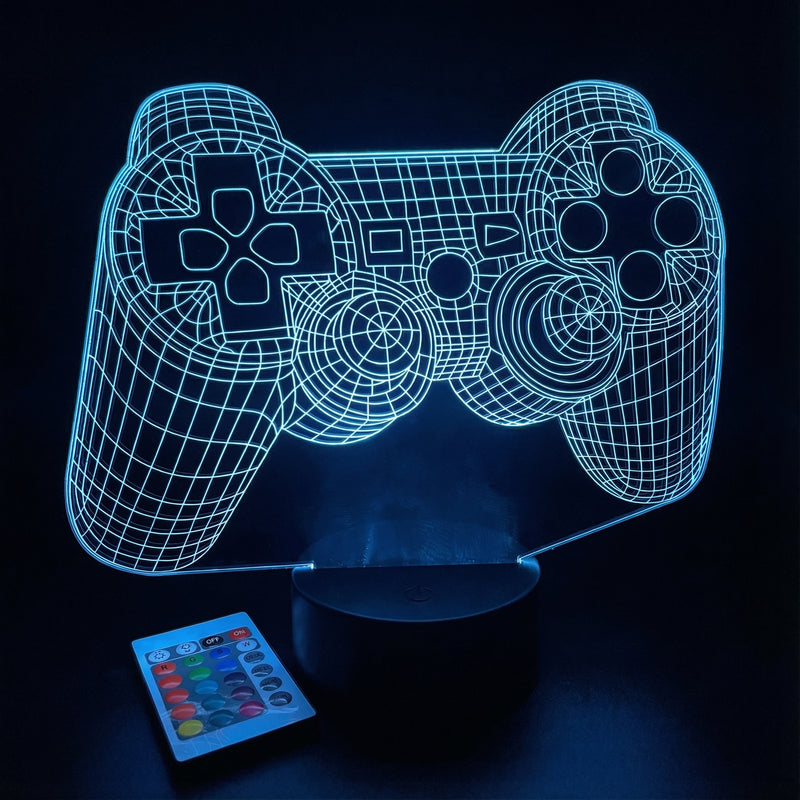 3D Illusion Gaming Controller LED Lamp