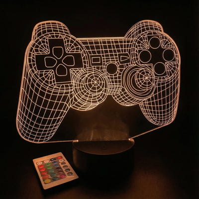 3D Illusion Gaming Controller LED Lamp