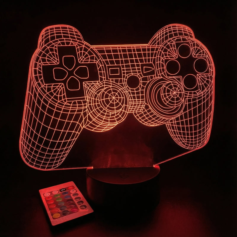 3D Illusion Gaming Controller LED Lamp