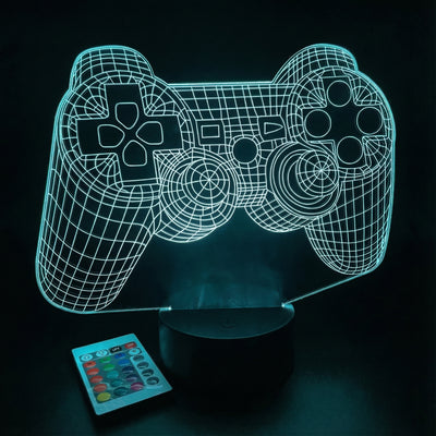 3D Illusion Gaming Controller LED Lamp