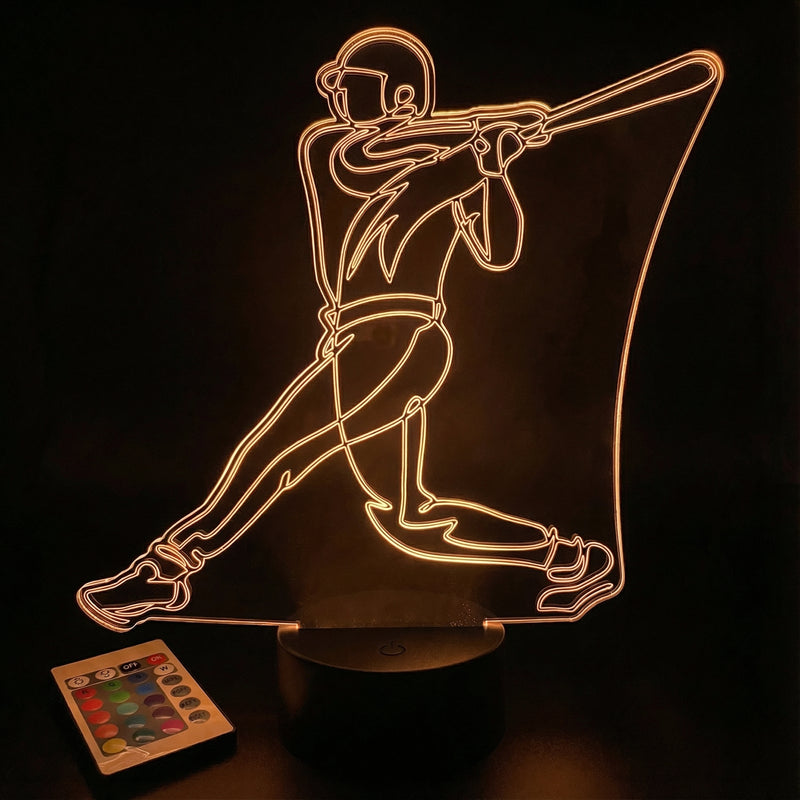 Baseball Player LED Lamp