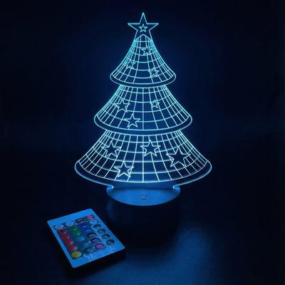 3D Christmas Tree Illusion LED Light