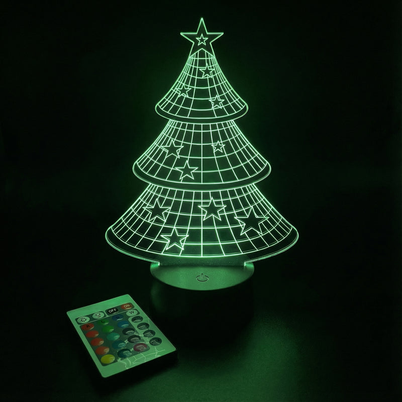 3D Christmas Tree Illusion LED Light