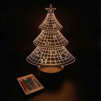 3D Christmas Tree Illusion LED Light