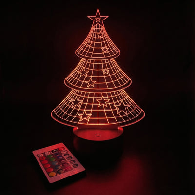 3D Christmas Tree Illusion LED Light