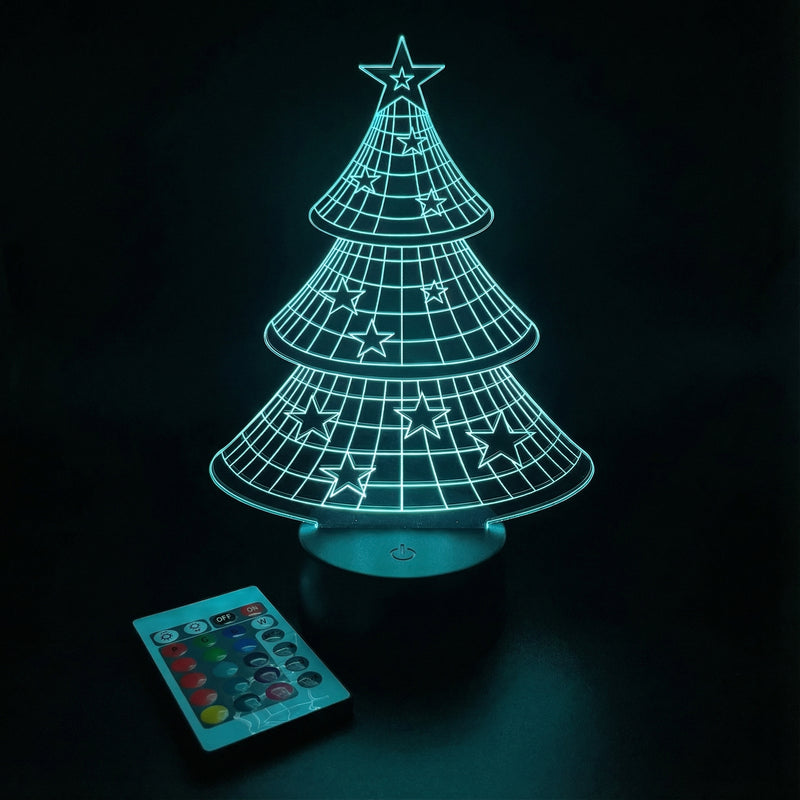 3D Christmas Tree Illusion LED Light