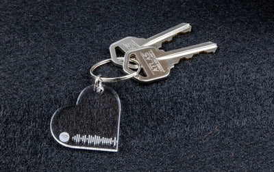 Personalized Spotify Code Heart Shaped Music Keychain | Spotify Song Keychain