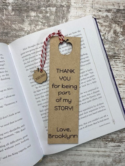 Teacher Appreciation Custom Bookmark | Thank You For Being Part of My Story - Custom MDF Bookmark