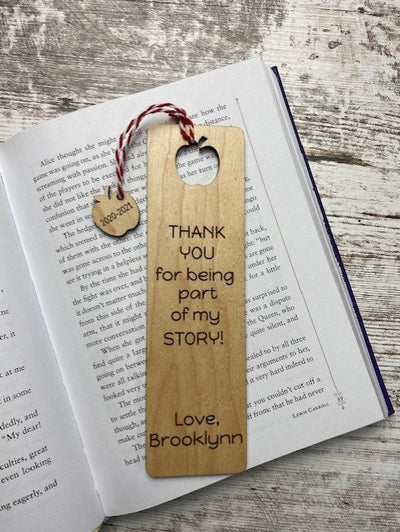 Teacher Appreciation Bookmark, Thank You For Being Part of My Story, Teacher Thank You Gift, Personalized Teacher Gift, Pre-school Gift