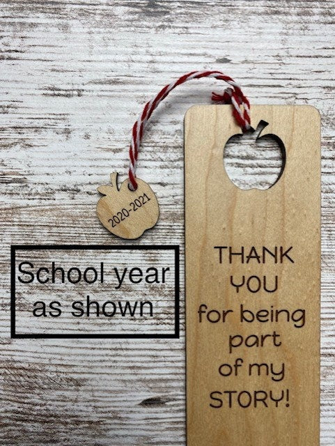 Teacher Appreciation Bookmark, Thank You For Being Part of My Story, Teacher Thank You Gift, Personalized Teacher Gift, Pre-school Gift