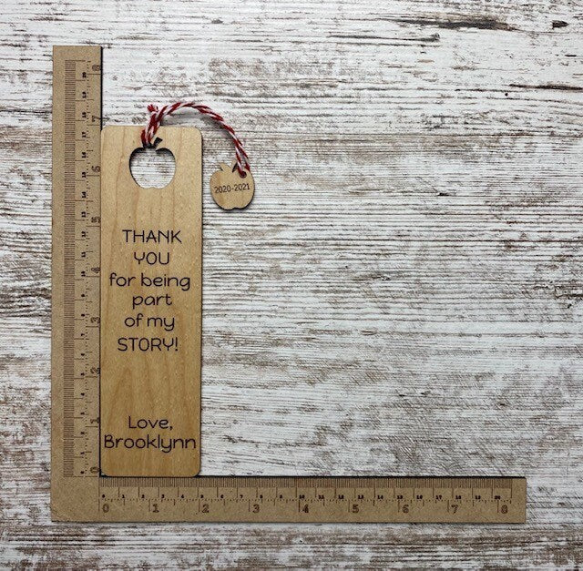 Teacher Appreciation Bookmark, Thank You For Being Part of My Story, Teacher Thank You Gift, Personalized Teacher Gift, Pre-school Gift