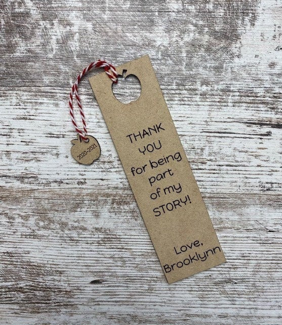 Teacher Appreciation Custom Bookmark | Thank You For Being Part of My Story - Custom MDF Bookmark